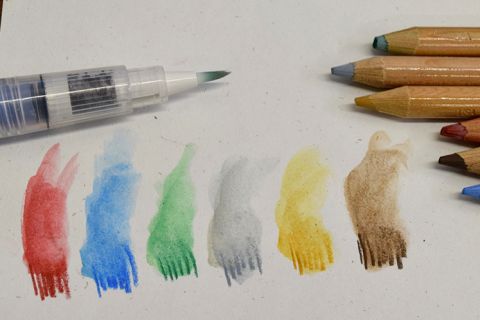 Lesene barvice z efektom vodenih barv - Akvarel barvice