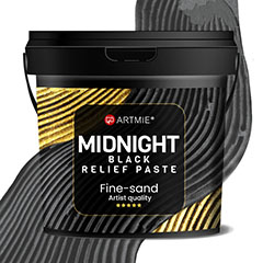 3D črna reliefna pasta ARTMIE Midnight