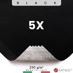 Vzorci črnega slikarskega platna ARTMIE - 5 kosov