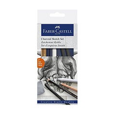 Oglje za skiciranje Faber-Castell - set 7 kom 