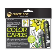 Kartice za barvanje Chameleon Flowers - 16 kom