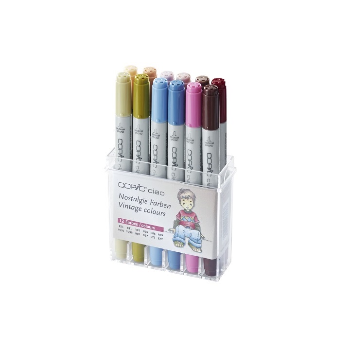 Markerji COPIC Ciao Vintage Colours - set 12 kom