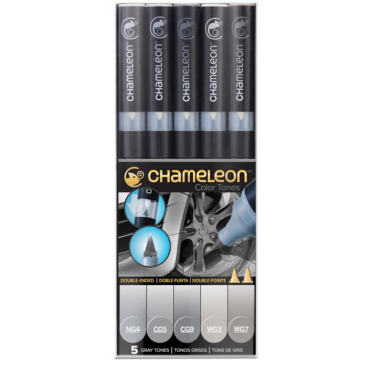 Set flumastrov Chameleon 5 kom - Gray Tones