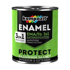 Protikorozijski emajl 3 v 1 KOMPOZIT PROTECT 0,75 kg - različni odtenki