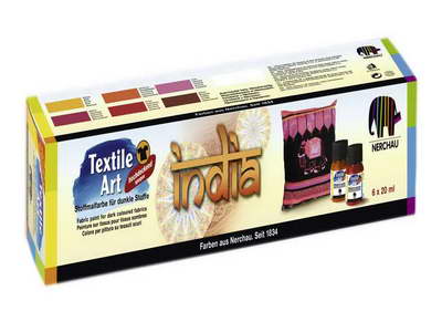 Set barv za tekstil INDIA 6x20ml