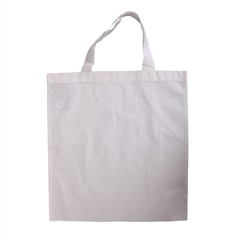 Bombažna vrečka s kratkim ročajem bela 38 x 42 cm