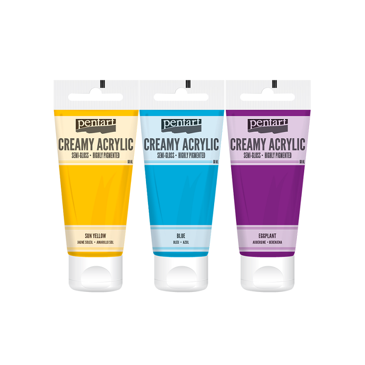 Kremasta polsijajna akrilna barva Pentart 60 ml | izberite odtenek