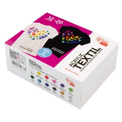 ROSA Akrilne barve za tekstil 12x20 ml