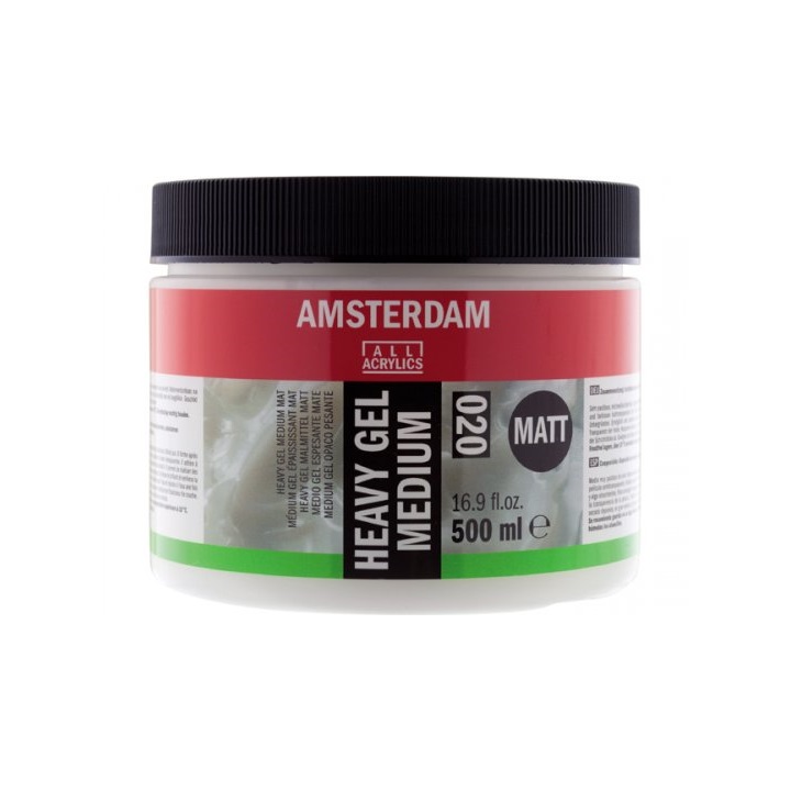 Mat gel medium 020 Amsterdam Heavy - 500 ml 