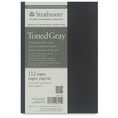 Tonirani papir Art Journal Strathmore Gray mehka vezava | 14 x 20.3 cm