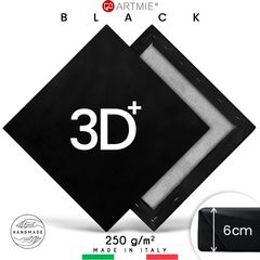 3D  Črno slikarsko platno na okvirju PROFI | različne dimenzije