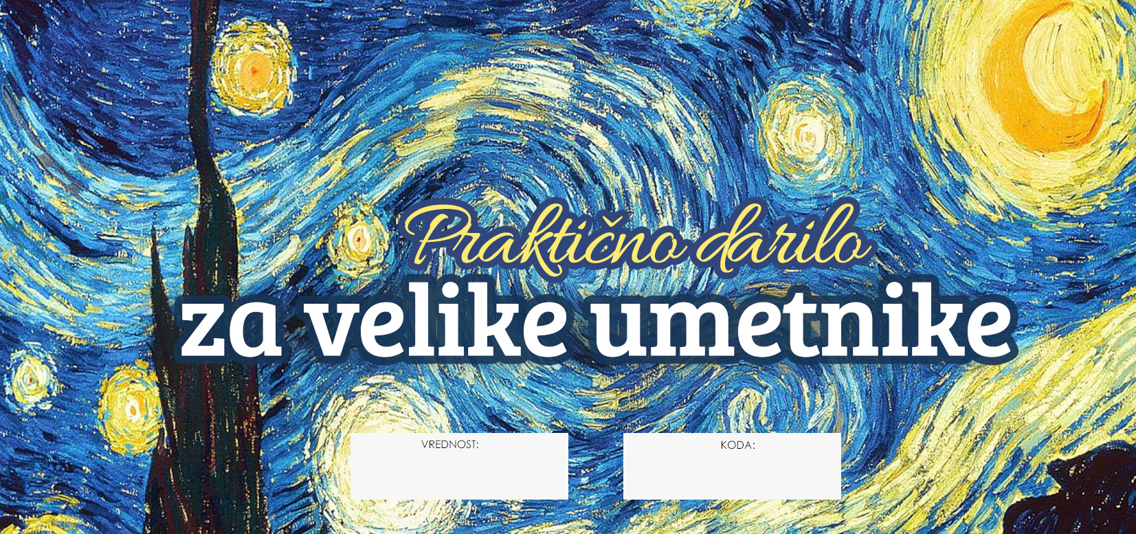 Darilni BON - Čudovito darilo za umetnike