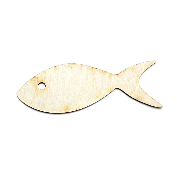 Leseni okraski za decoupage za obešanje - Riba