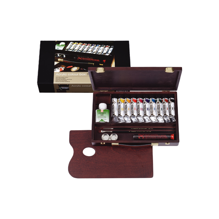 Akrilne barve Rembrandt box traditional/10x40ml+pribor