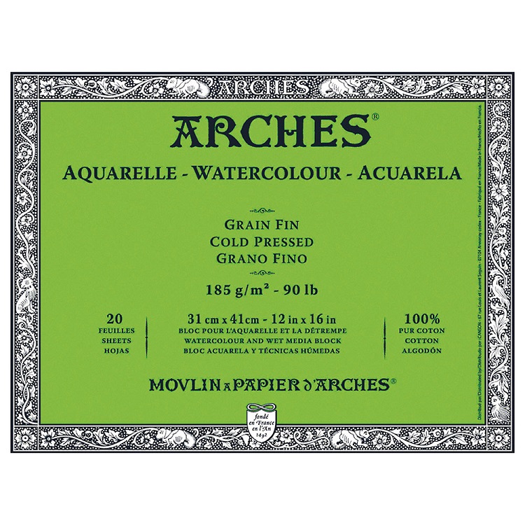 Blok ARCHES® Aquarelle Watercolour Cold Pressed - izberite format