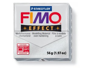 Fimo masa za modeliranje FIMO Effect za termalno obdelavo - 56 g - Metalik srebrna