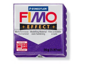 Fimo masa za modeliranje FIMO Effect za termalno obdelavo - 56 g - Svetlikajoča vijolična