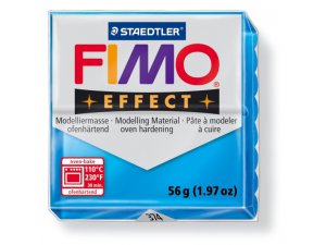 Fimo masa za modeliranje FIMO Effect za termalno obdelavo - 56 g - Transparent modra