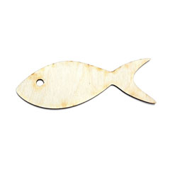 Leseni okraski za decoupage za obešanje - Riba