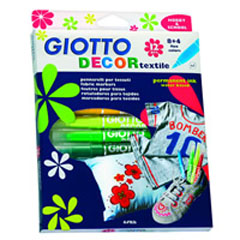 Flomasterji za tekstil GIOTTO DECOR textile/ 12 barv