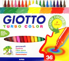 Flomasterji GIOTTO TURBO COLOR / 36 barv