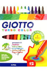 Flomasterji GIOTTO TURBO COLOR / 12 barv