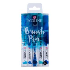 Akvarelna pisala Ecoline Brush Pen Blue | Komplet 5 kosov
