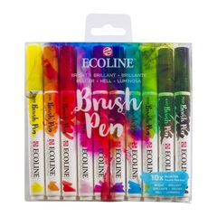 Akvarelna pisala Ecoline Brush Pen Bright | Komplet 10 kosov