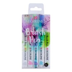 Akvarelna pisala Ecoline Brush Pen Pastel | Komplet 5 kosov