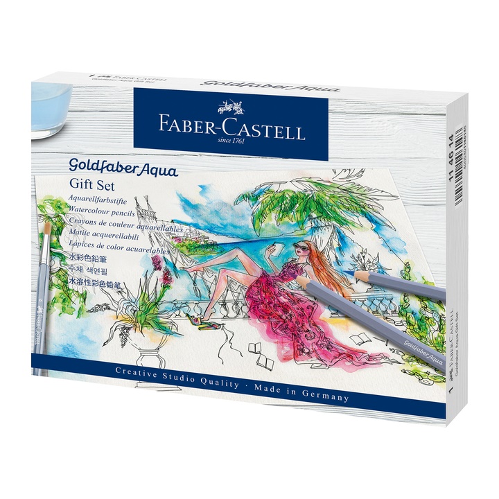 Akvarelne barvice Goldfaber aqua Faber-Castell darilni set