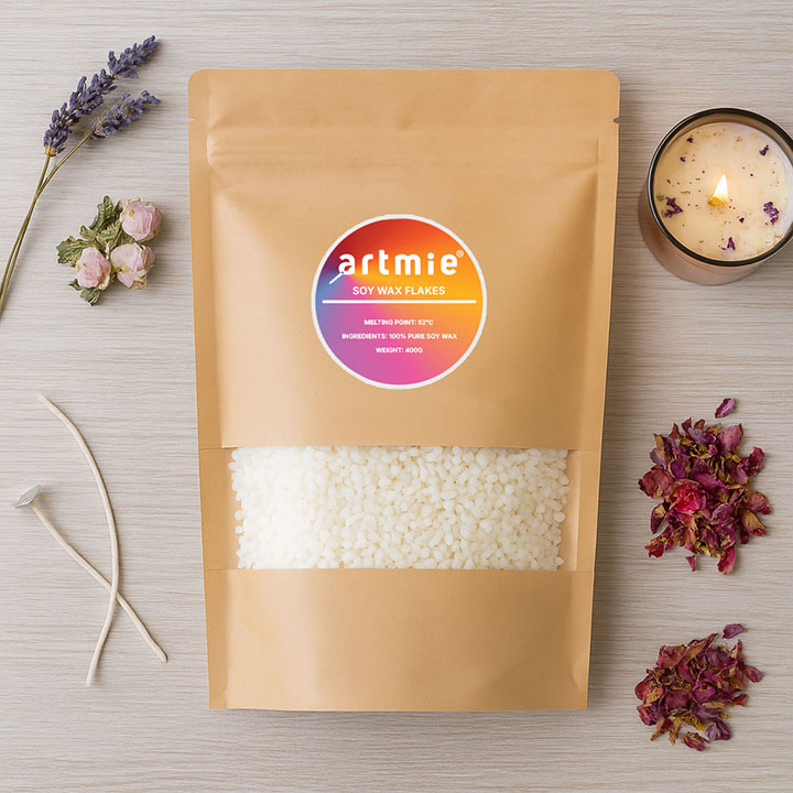 ARTMIE Neodišavljen sojin vosek za sveče 400 g