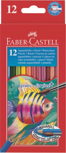 Barvice akvarelne set - 12 barv - papirnata embalaža