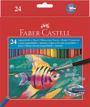 Barvice akvarelne set - 24 barv - papirnata embalaža