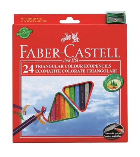 Barvice ECO Triangular standard set - 24 barv
