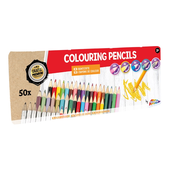 Barvni svinčniki Grafix - 50 kosov