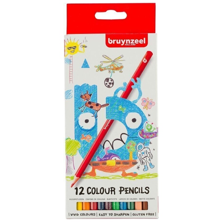 Barvni svinčniki za otroke Bruynzeel Holland / 12 kos.