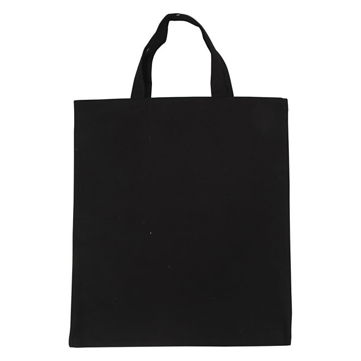 Bombažna nakupovalna torba črna - 38 x 42 cm