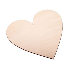 Leseni ornament 10 cm - srce