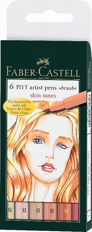 Flomastri Art Pen PITT - set 6 Skin