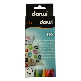 Set markerjev za tekstil DARWI TEX 12 x 3mm