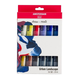 Akrilne barve AMSTERDAM - Urban Landscape / set 12 x 20 ml