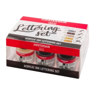 Akrilno črnilo Amsterdam - Lettering set / 6 x 30 ml