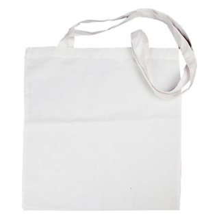 Bombažna nakupovalna torba bela - 38 x 42 cm
