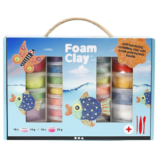 Kovček z modelirno maso Foam Clay / 31-delni