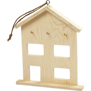 Lesena hiška za ključe