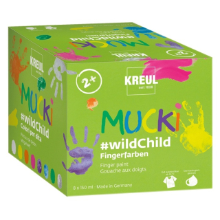 Prstne barve MUCKI Wild Child - KREUL / set 8 x 150 ml