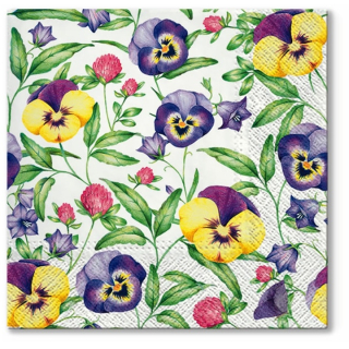 Serviete za decoupage Beautiful Pansies - 1 kos