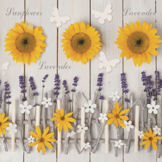Serviete za decoupage Lavender and Sunflower Composition - 1 kos