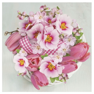 Serviete za decoupage Pink Bunch - 1 kos