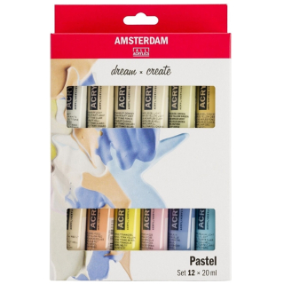 Set akrilnih barv AMSTERDAM dream and create Pastel 12 x 20 ml